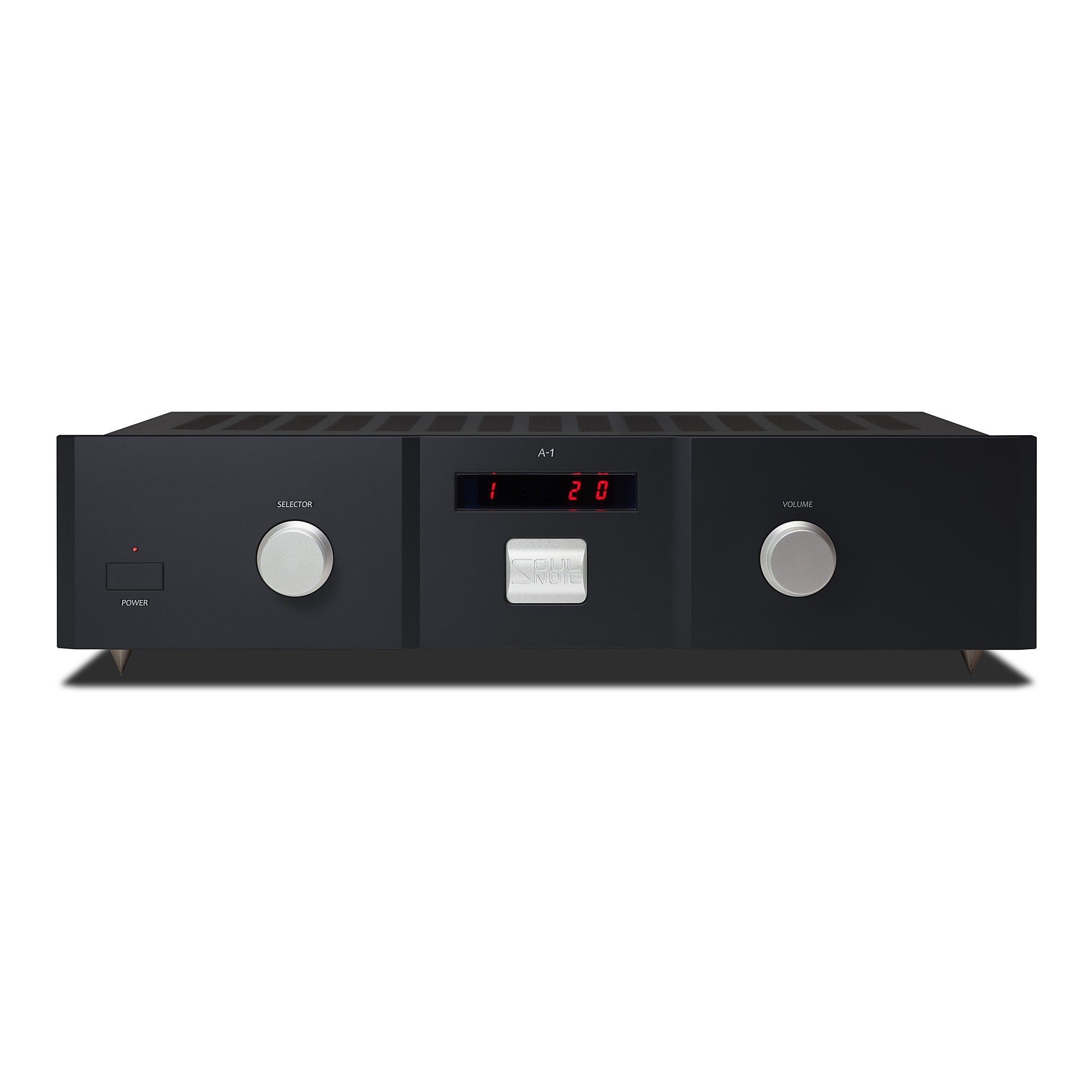 Soulnote A-1 ver.2 integrated amplifier, black, front view