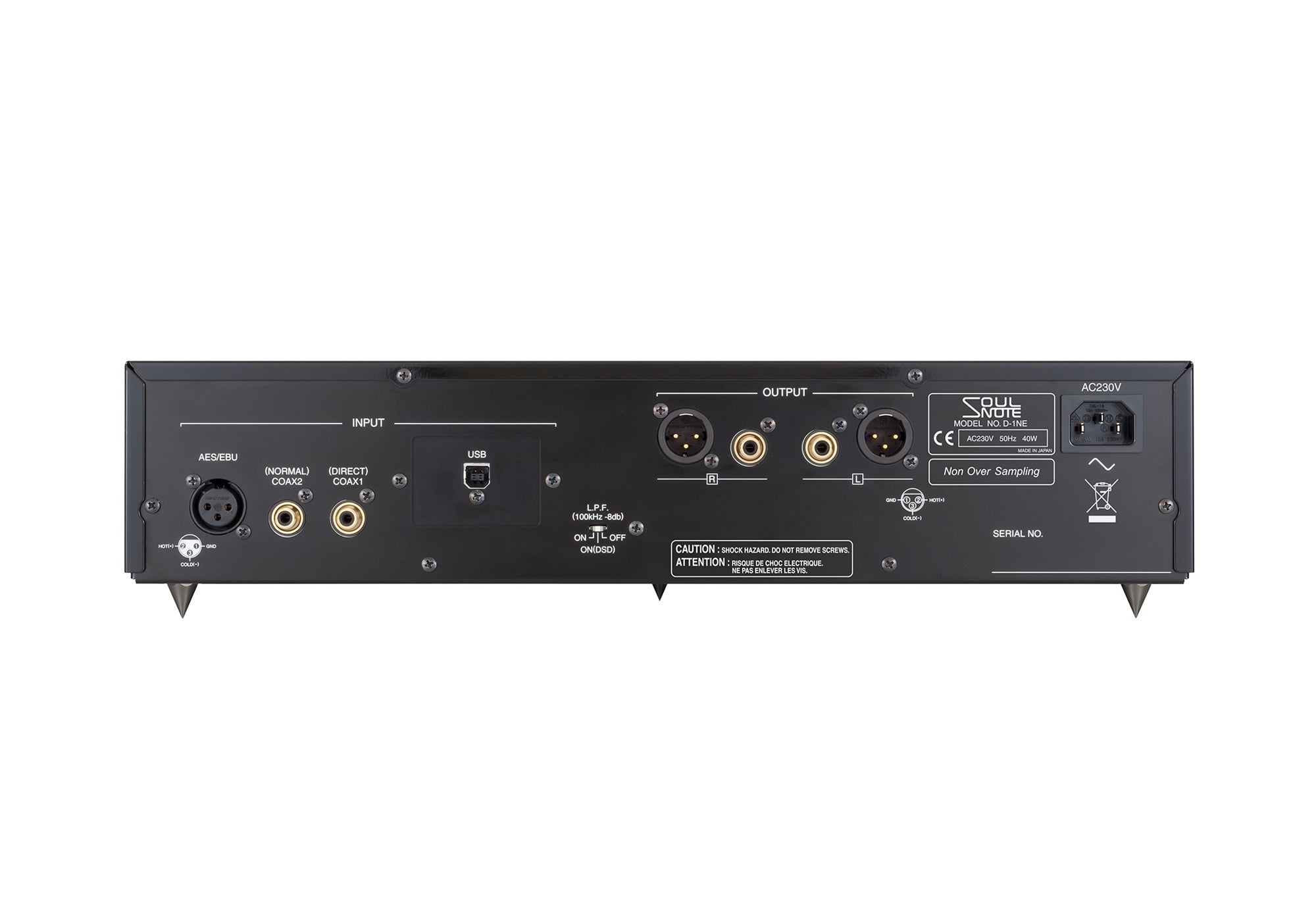Soulnote D-1N ver.2 rear panel