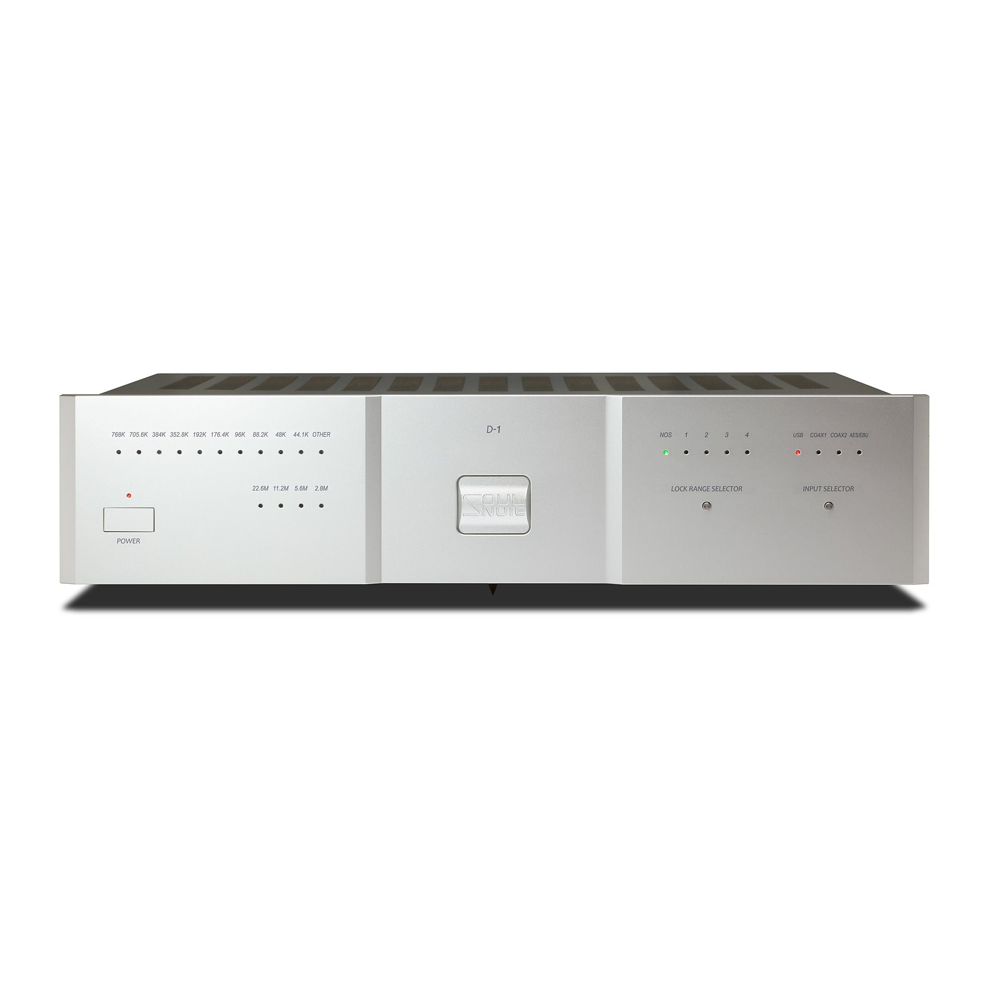 Soulnote D-1N ver.2 D/A converter, silver, front view