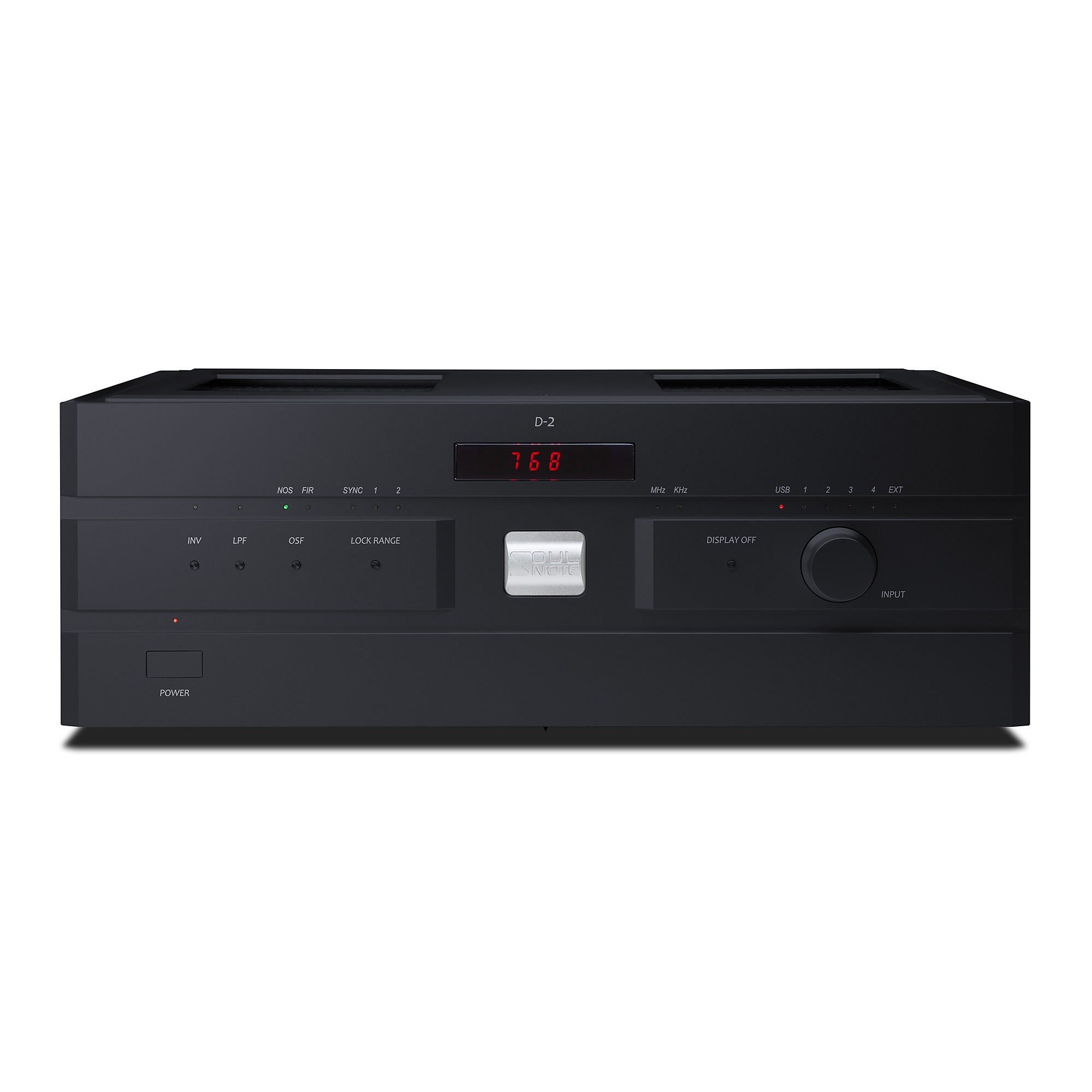Soulnote D-2 ver.2 reference DAC, black, front view