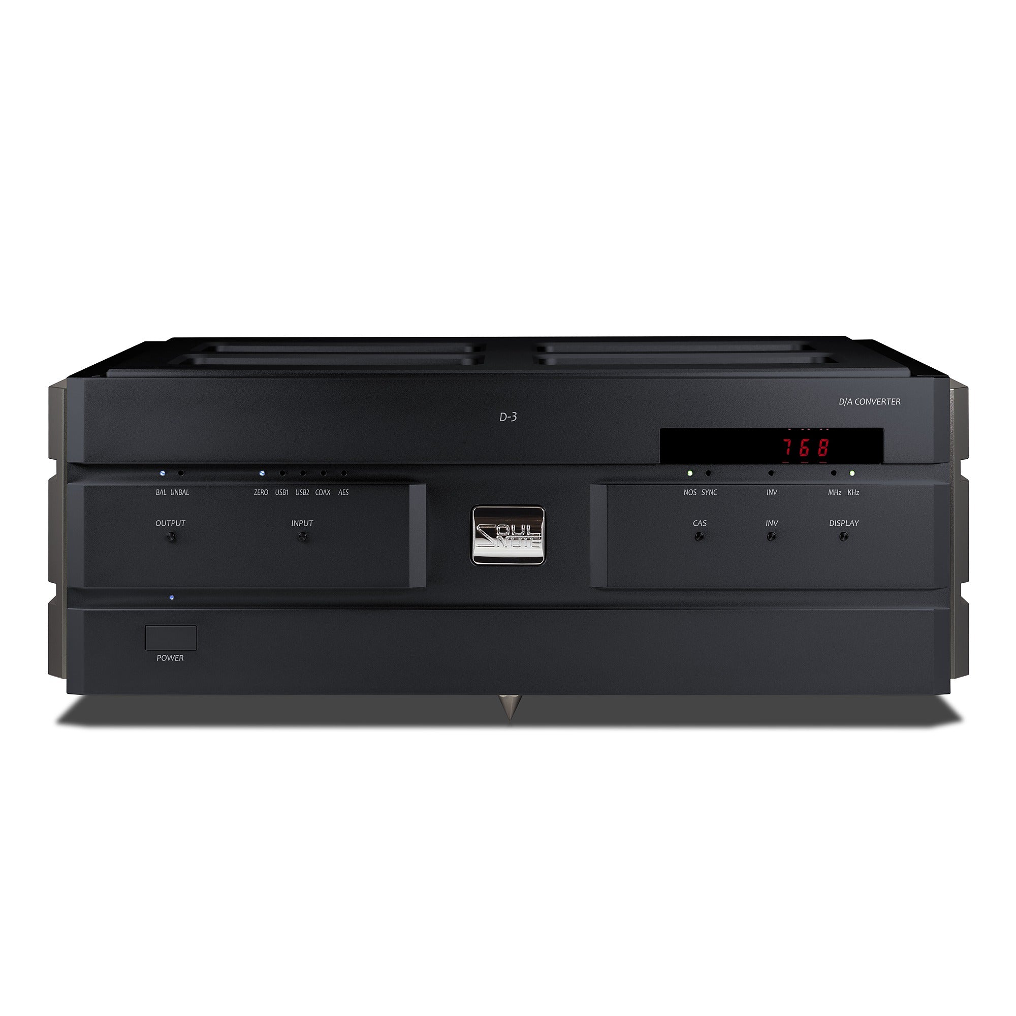 Soulnote D-3 reference D/A converter, black, front view