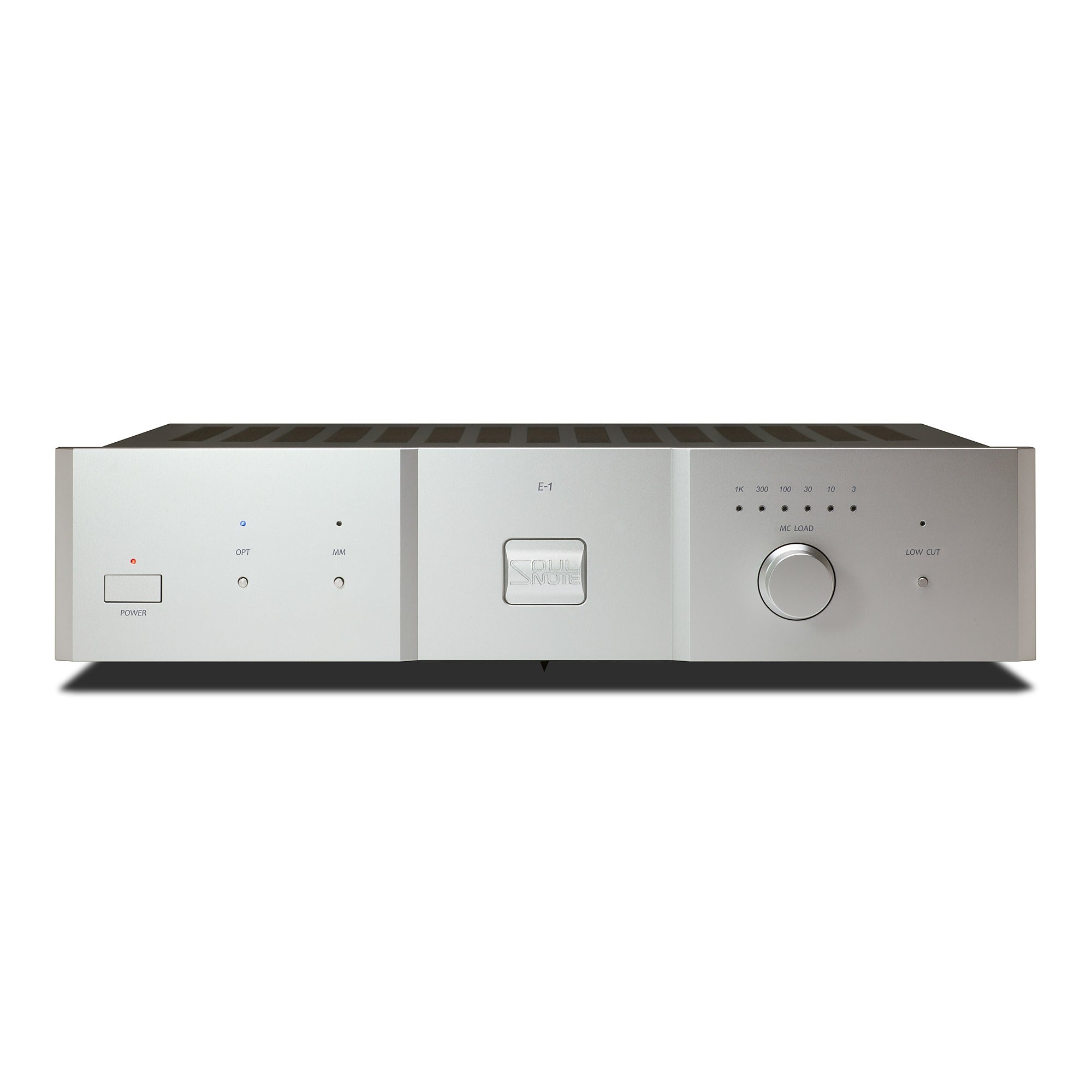 Soulnote E-1 ver.2 phono equalizer, silver, front view