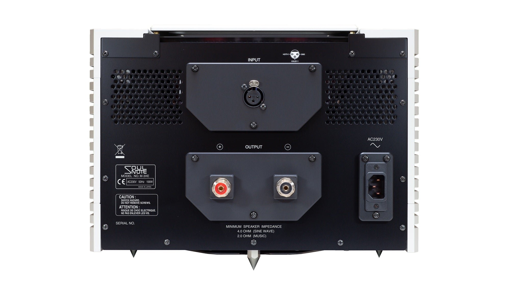 Soulnote M-3X rear panel