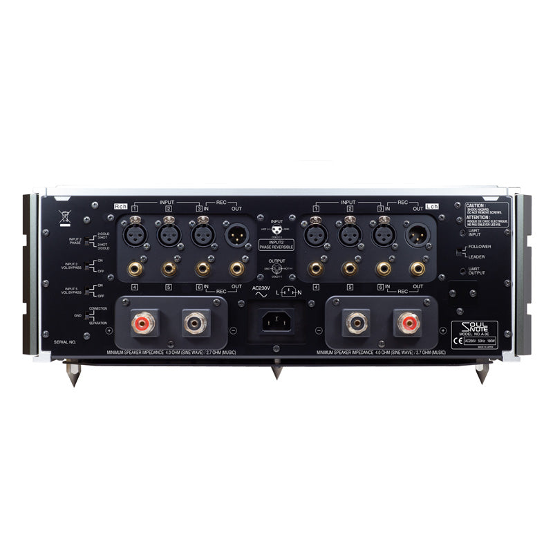 Soulnote A3 integrated amplifier, rear panel