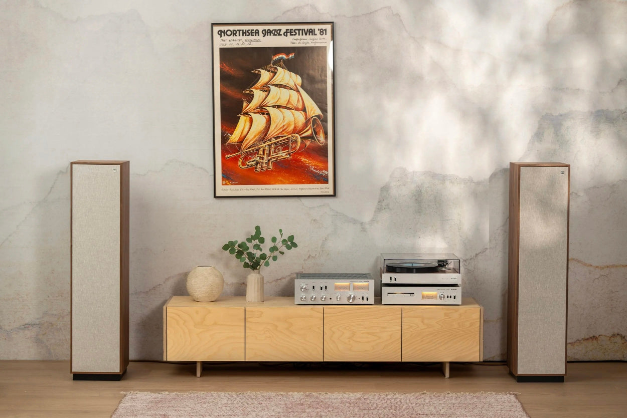 Unitra Audio system on a cabinet