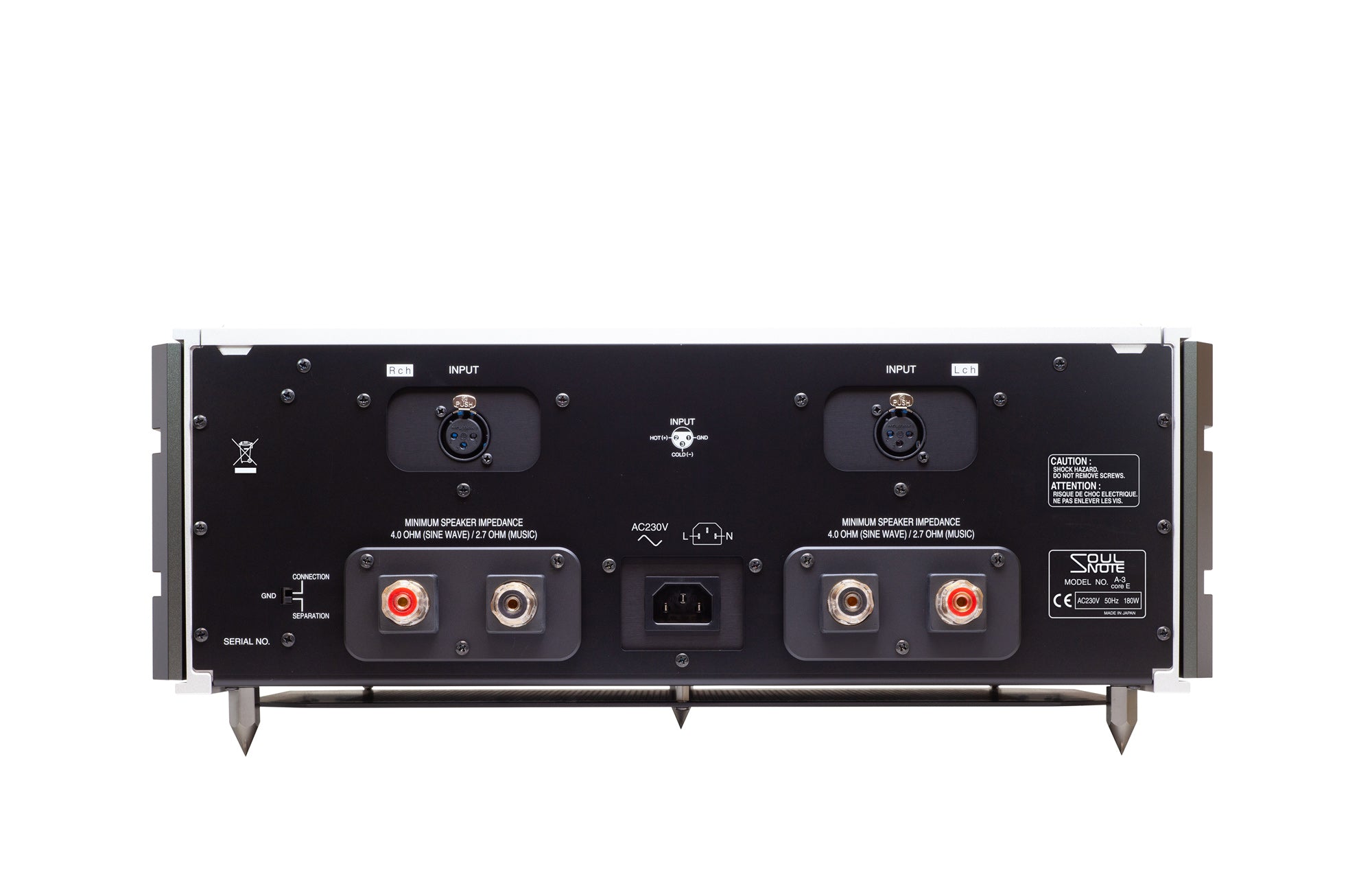 Soulnote A-3 Core rear panel