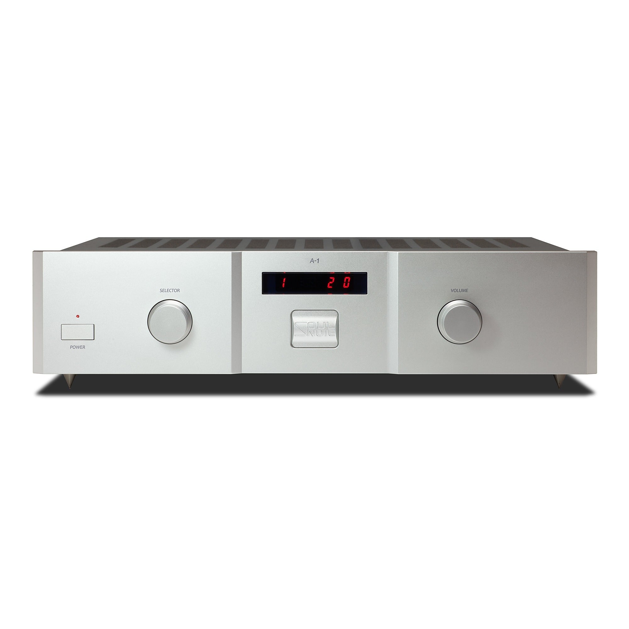 Soulnote A-1 ver.2 integrated amplifier, silver, front view