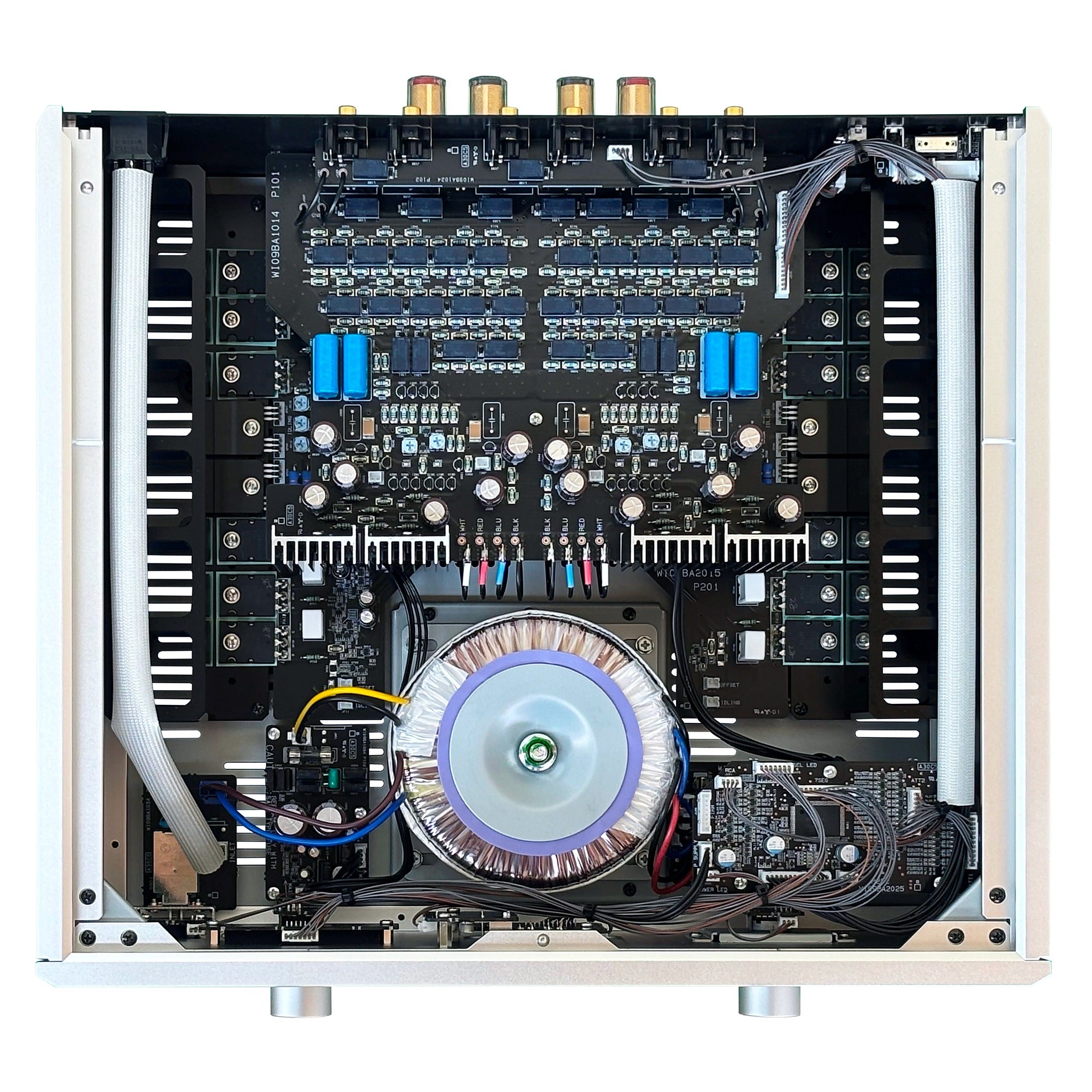 Soulnote A-2 ver.2 integrated amplifier, internal view, upper section