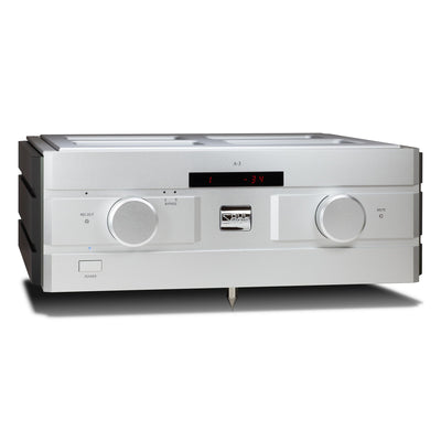 Soulnote A3 integrated amplifier, front left angle view