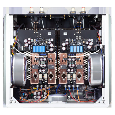 Soulnote A-3 Core stereo power amplifier, internal layout, top view