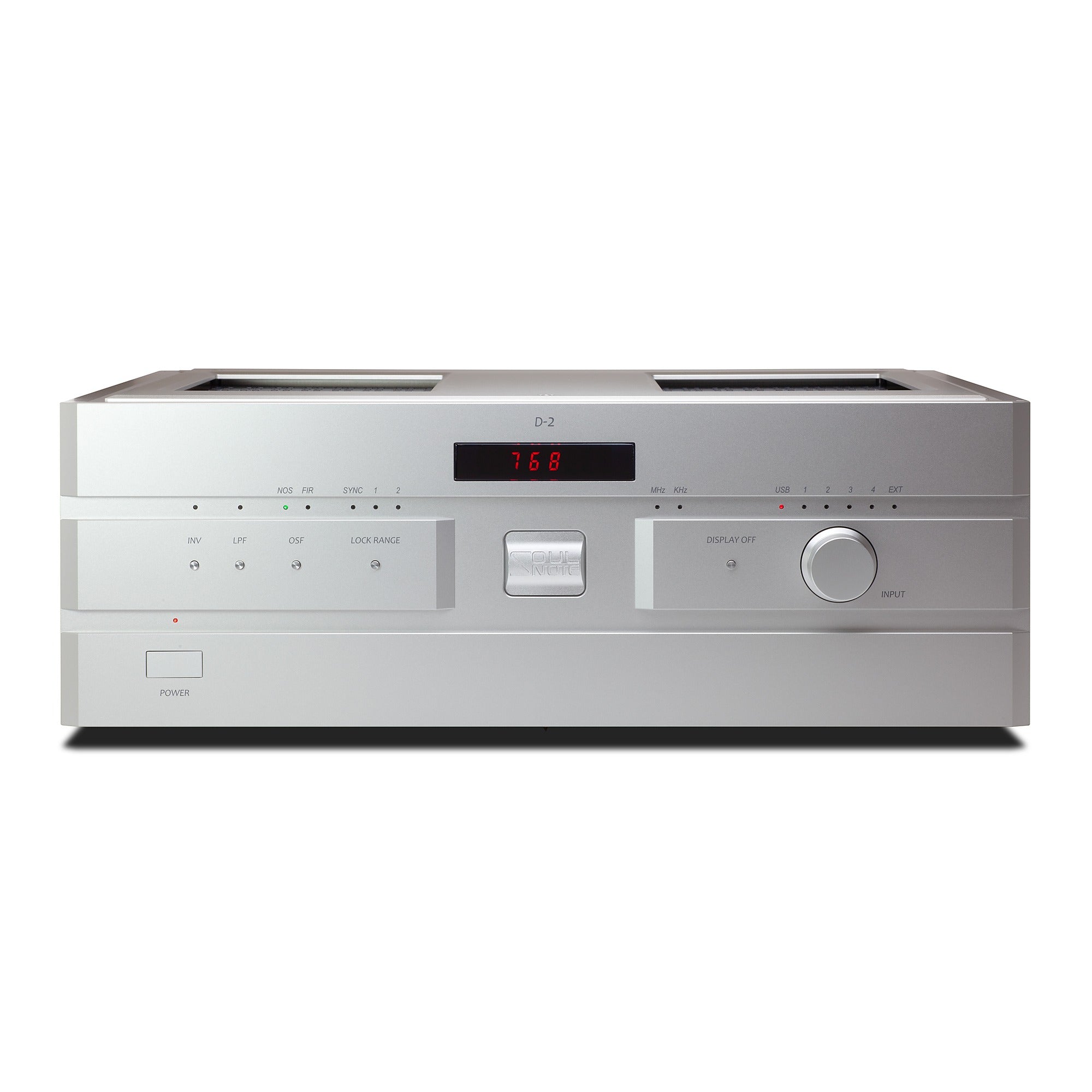 Soulnote D-2 ver.2 reference DAC, silver, front view