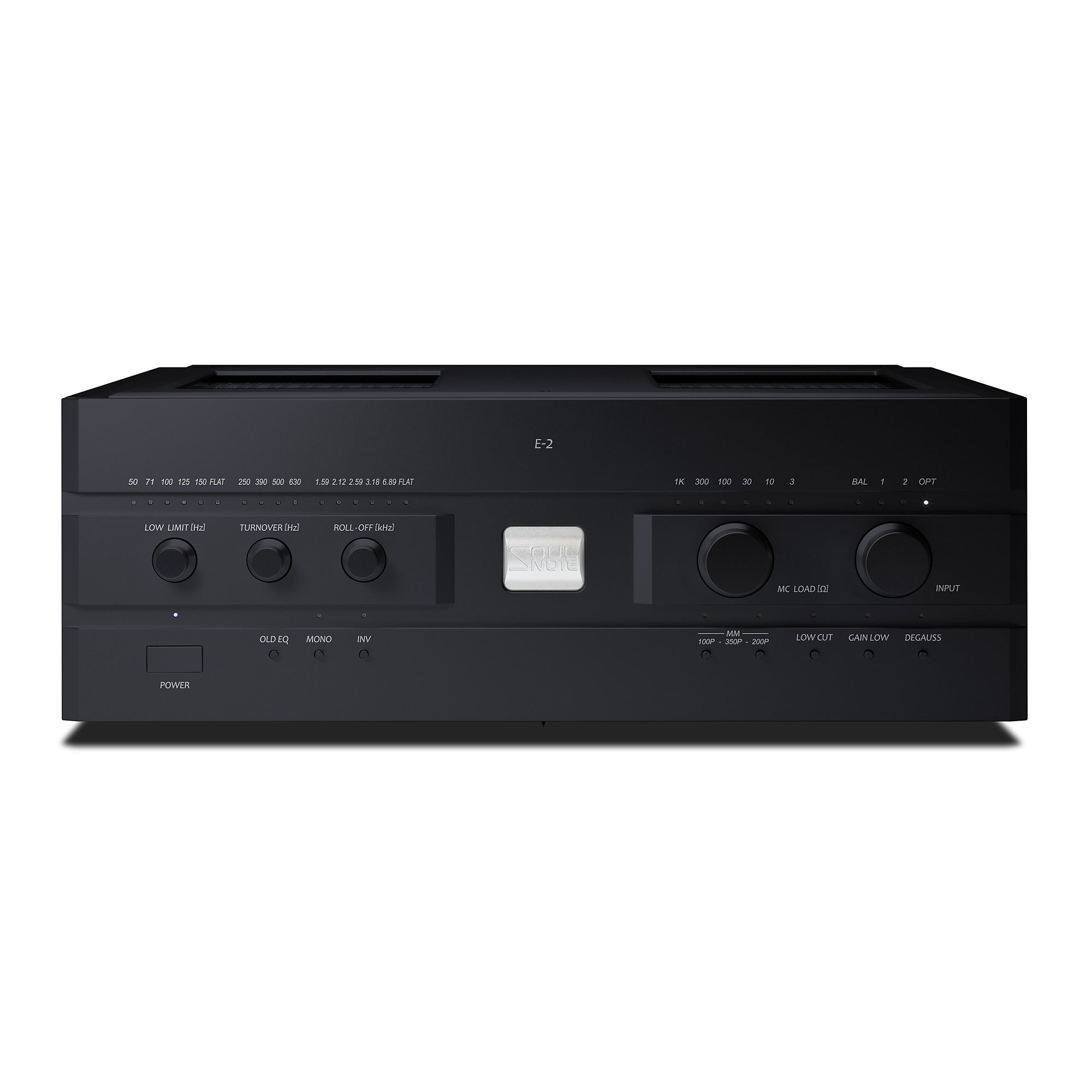 Soulnote E-2 ver.2 phono equalizer, black, front view