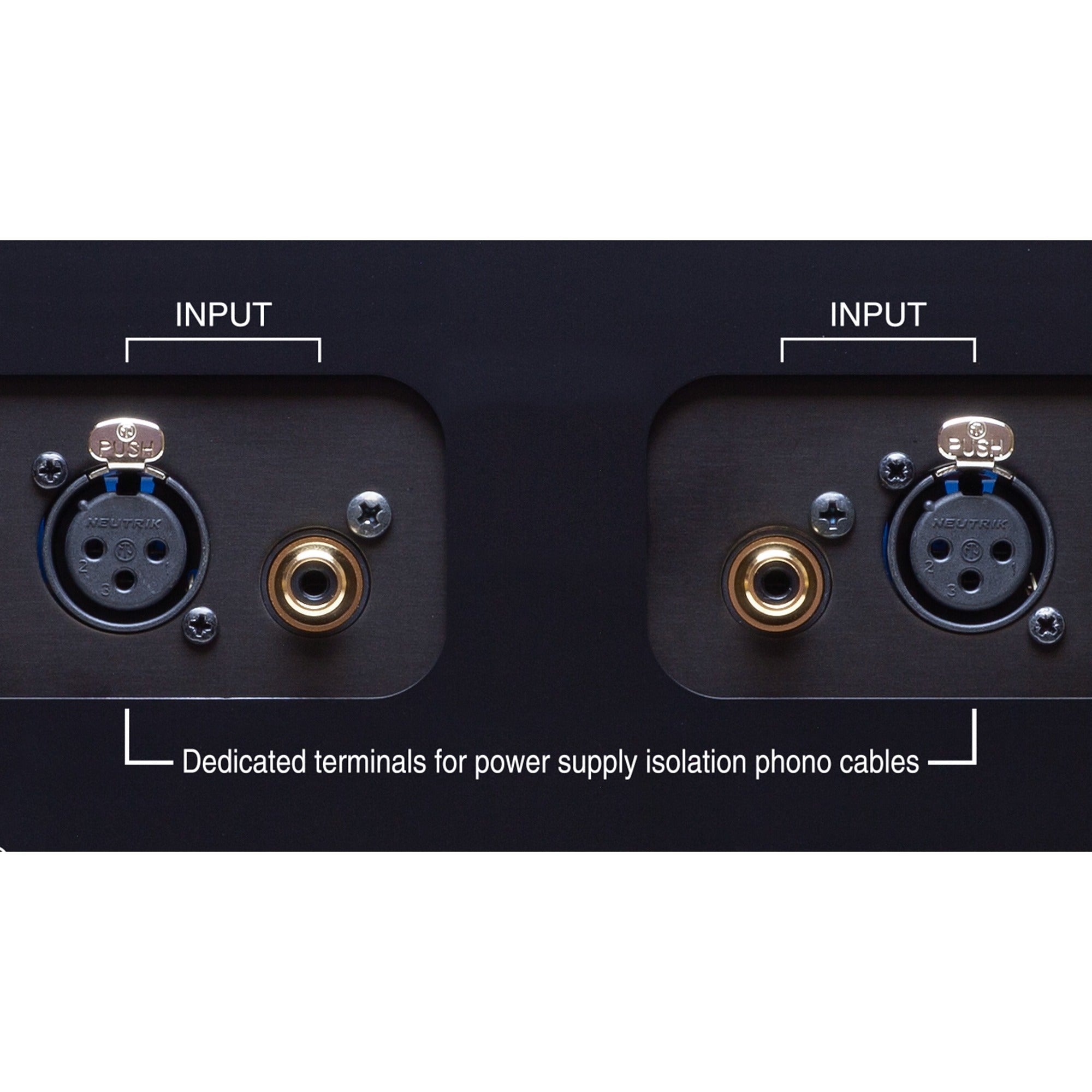 Soulnote E-3 phono equalizer, XLR input terminals