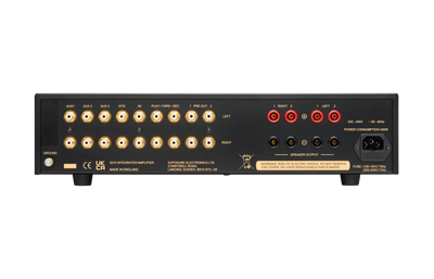Rear view of Exposure 5510 integrated amplifier showing input and output connections.