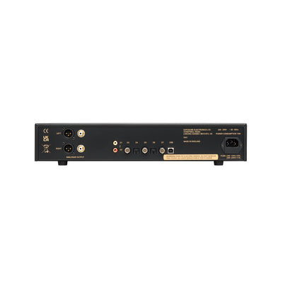 The rear panel of an Exposure DAC, showing various input and output jacks, power connectors, and gold-colored text and trim details, set against a plain white background.