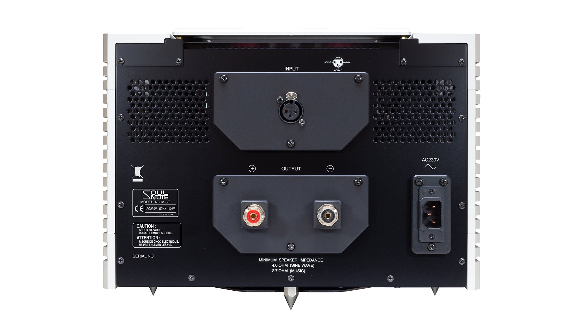 Soulnote M-3 rear panel