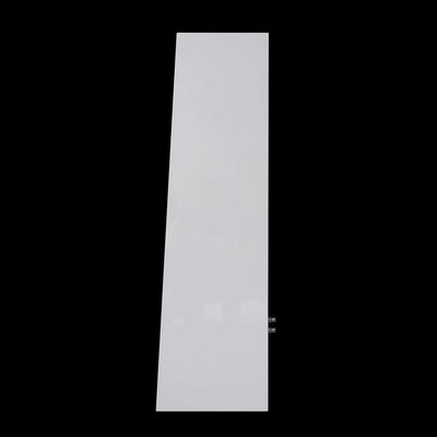 Side of the Ophidian FFION tower speakers in a white finish on a black background.