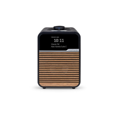 Ruark R1S smart radio in charcoal, high front angle