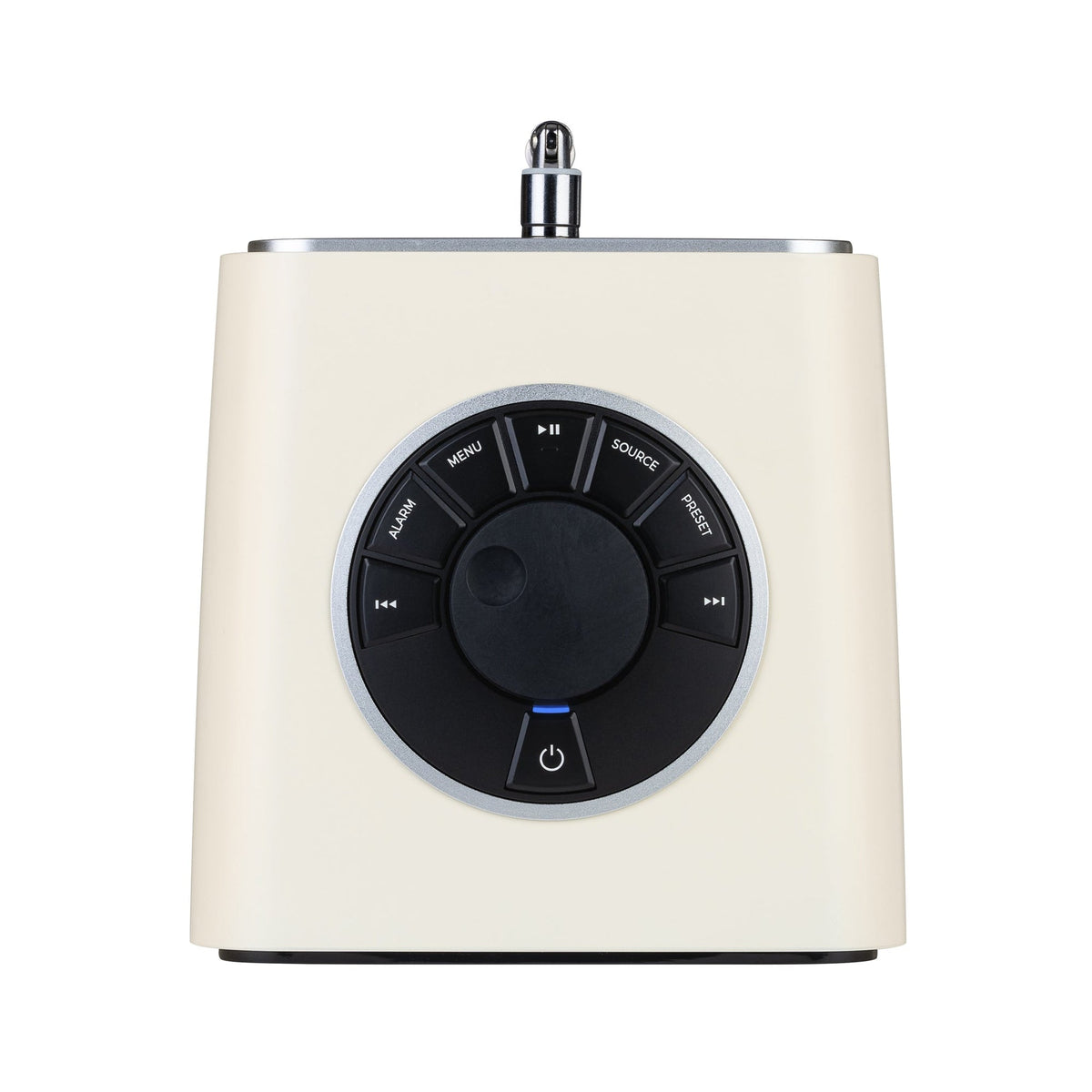 Ruark R1S smart radio in light cream, top view