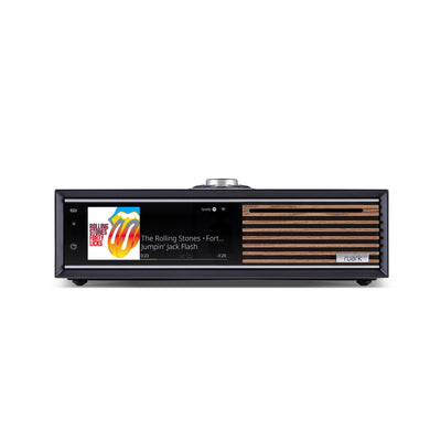 Ruark R710 CD Hi-Fi Console in Satin Charcoal, straight-on front view