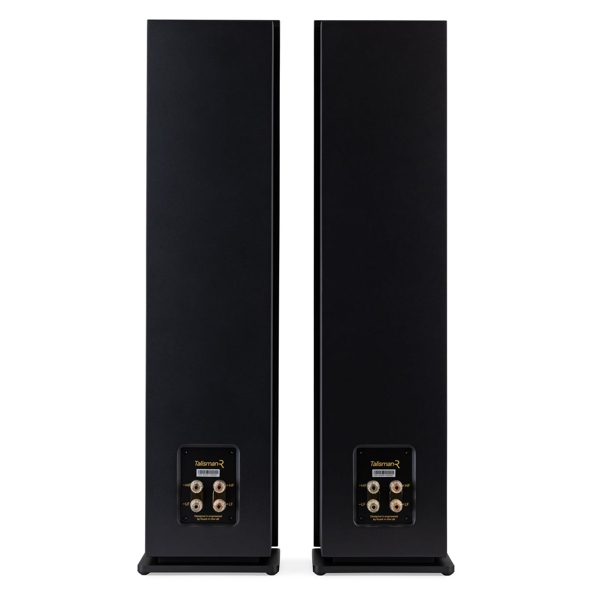 Ruark Talisman-R floorstanding speakers in black, back profile