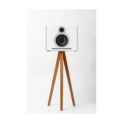 Guru Q10 Standpoint speaker stand in solid oak
