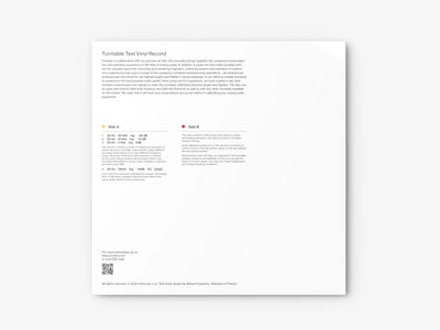 Unitra turntable test vinyl record with diagram on a white background