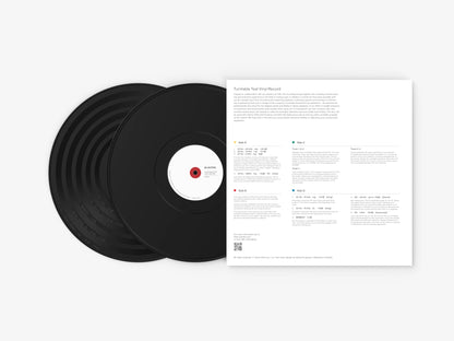 UNITRA turntable test vinyl record packaging on a white background