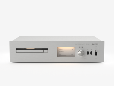 Unitra CSH-801 CD player in silver on a white background