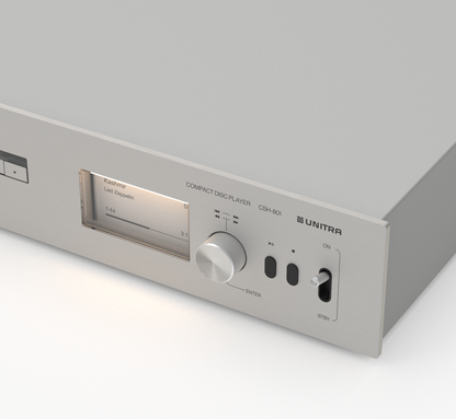 Unitra CSH-801 CD player in silver on a white background
