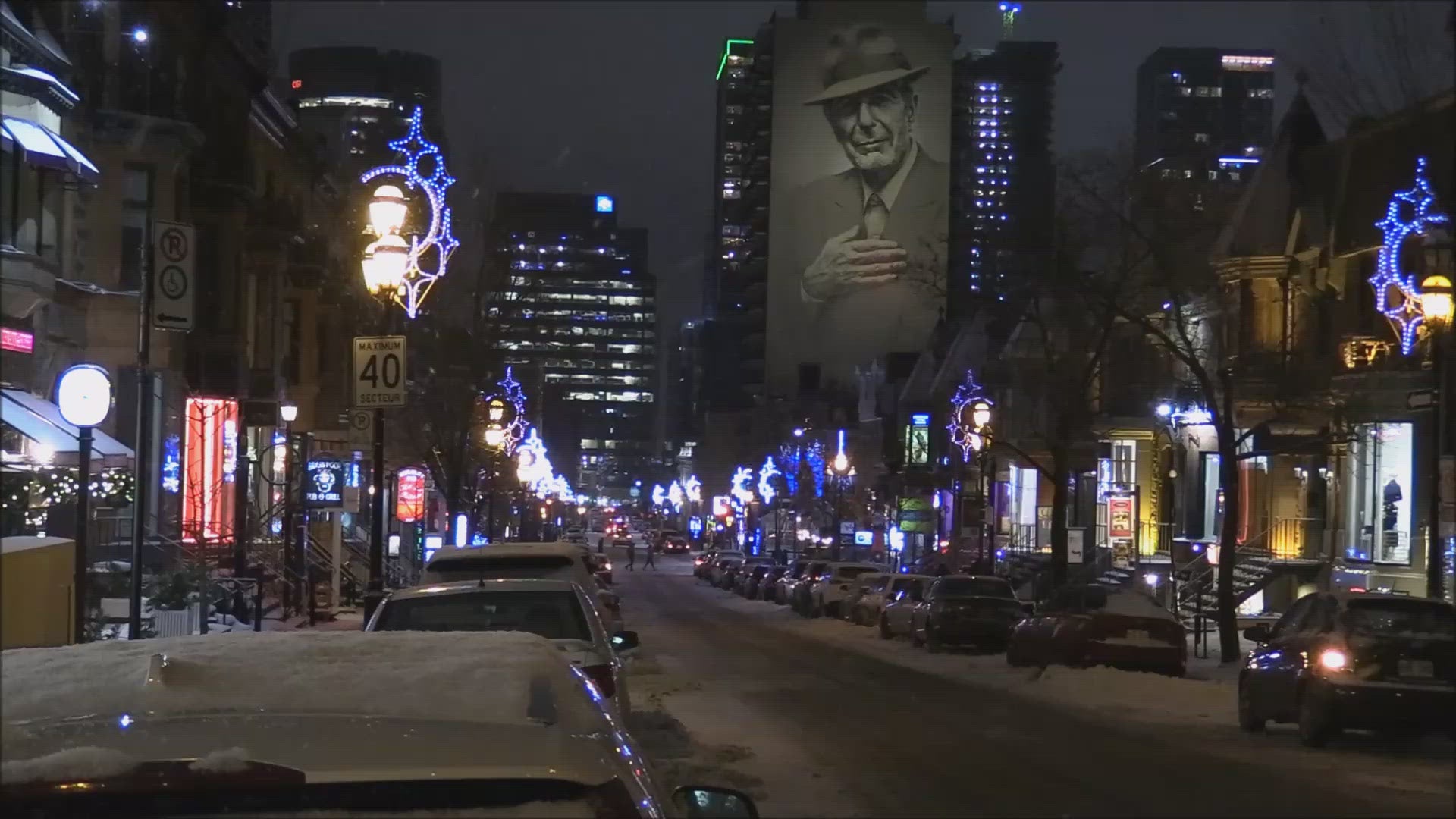 Load video: Montreal Leonard Cohen Mural